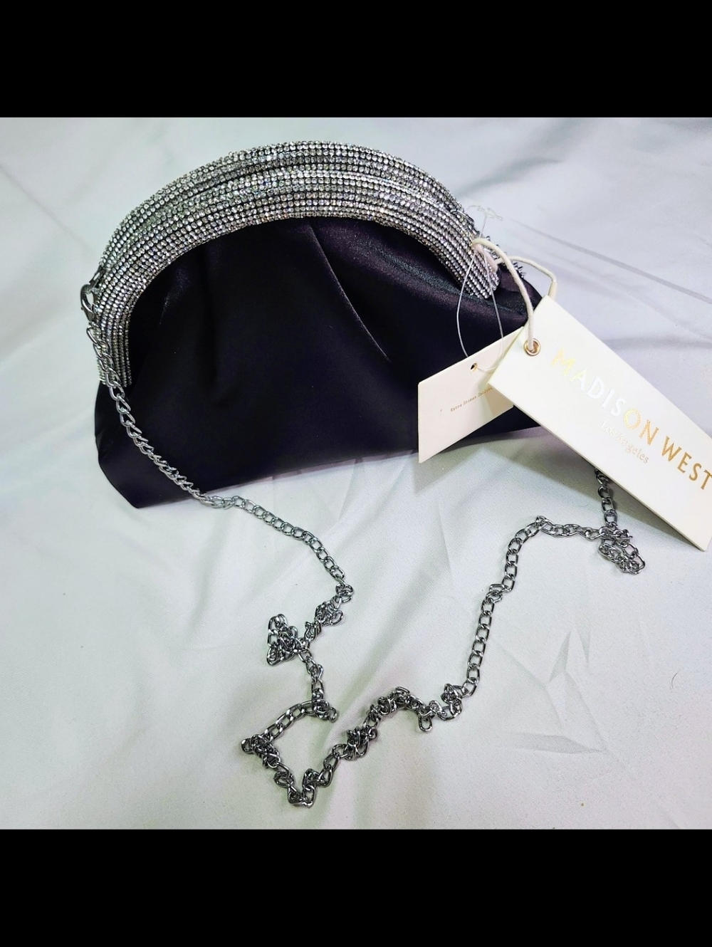 Madison West Black Clutch